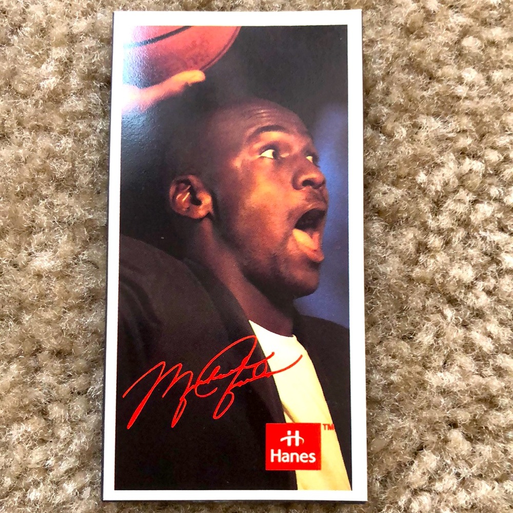 1990'S Hanes Magnet Card MICHAEL JORDAN